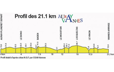 Le profil du Semi Marathon de Vannes pour info.....